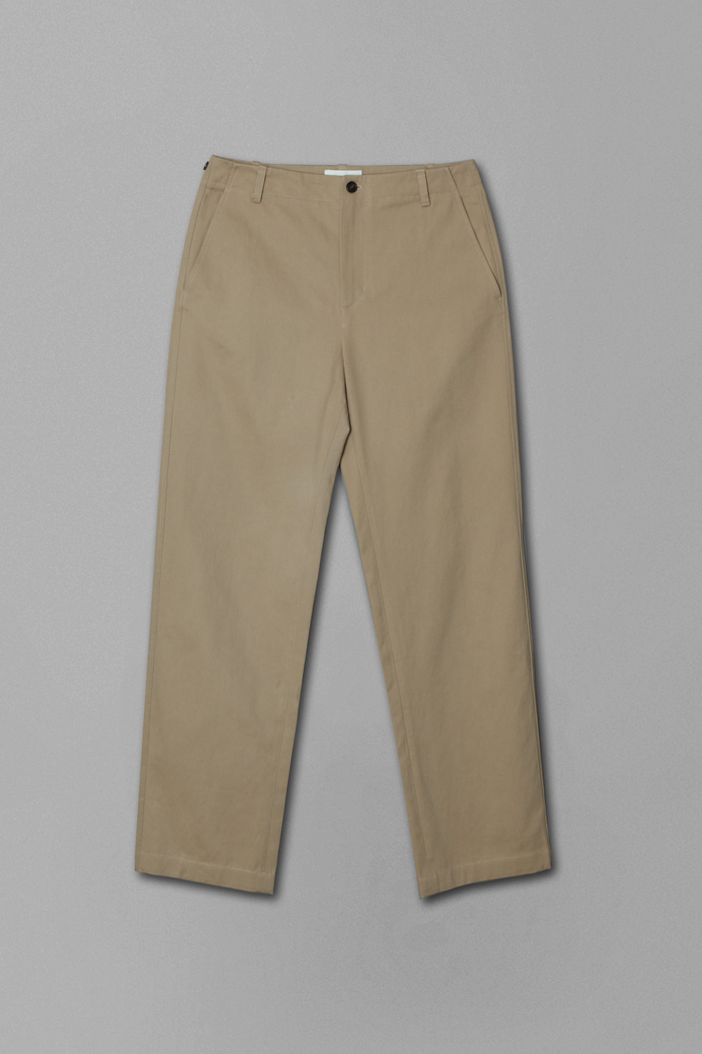 COTTON RELAXED CHINO PANTS - BEIGE