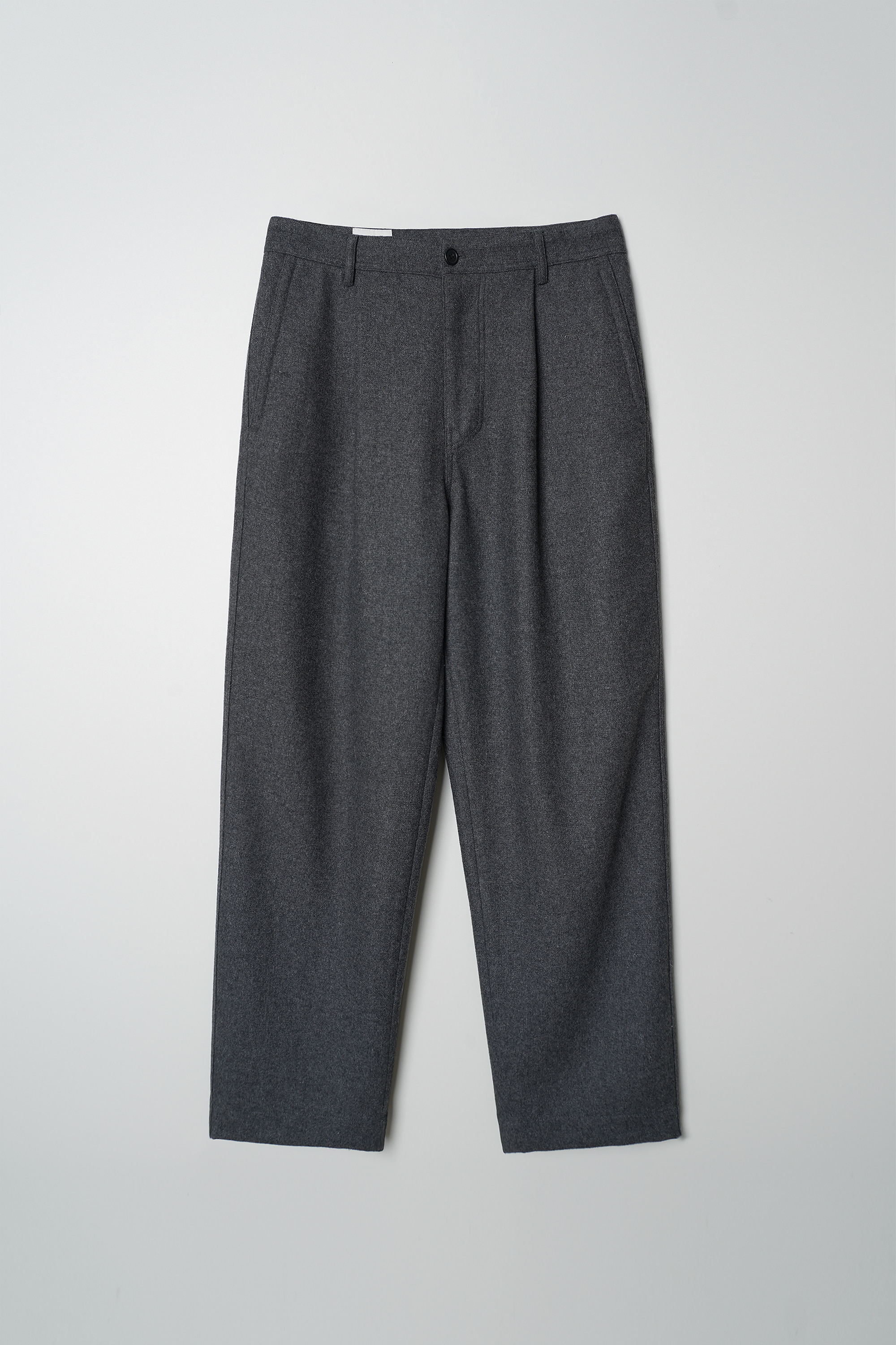 STRUCTURED WOOL PANTS - GREY