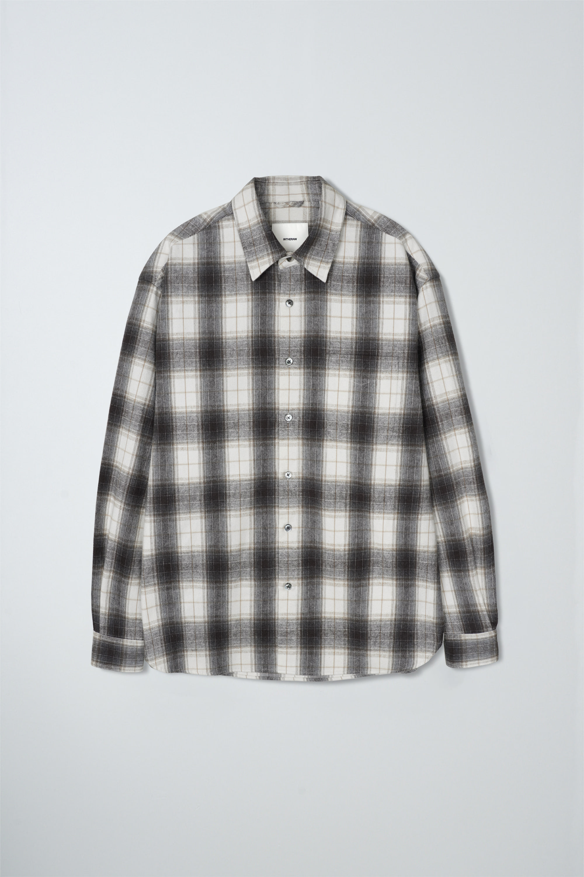 SHAGGY FLANNEL CHECKED SHIRT - BROWN